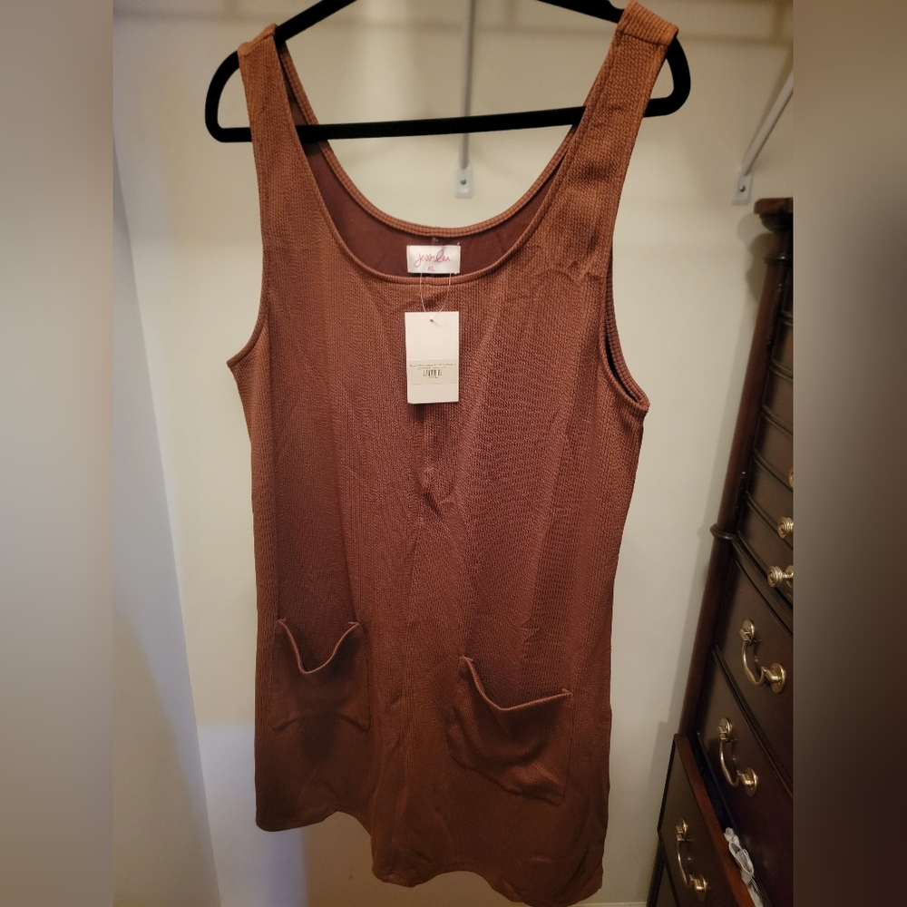Rory Ribbed Jumper Dress - Chocolate by Jess Lea